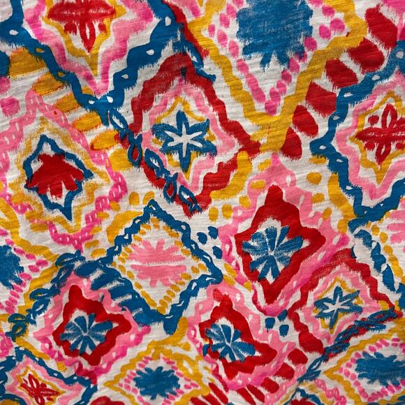 Fresh Produce Women's MD Marrakesh Catalina 3/4 Sleeve Geometric Print Shirt Top - Picture 2 of 4